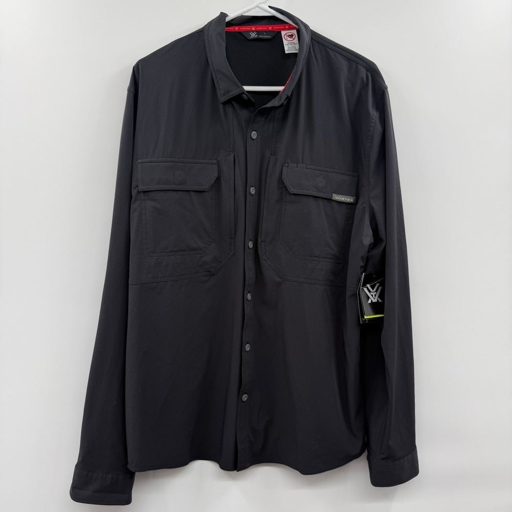 NWT Vortex Callsign Long Sleeve Performance Shirt Black L new